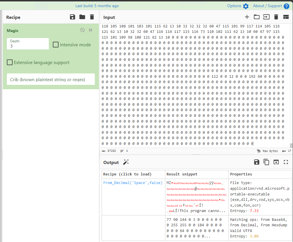 Output added to Cyberchef