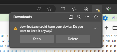 Press keep to save the file