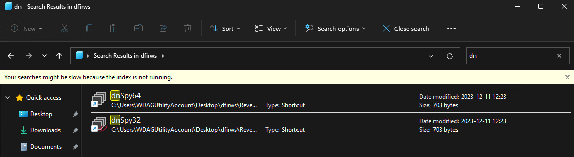 dnSpy32 and dnSpy64 are available in the sandbox