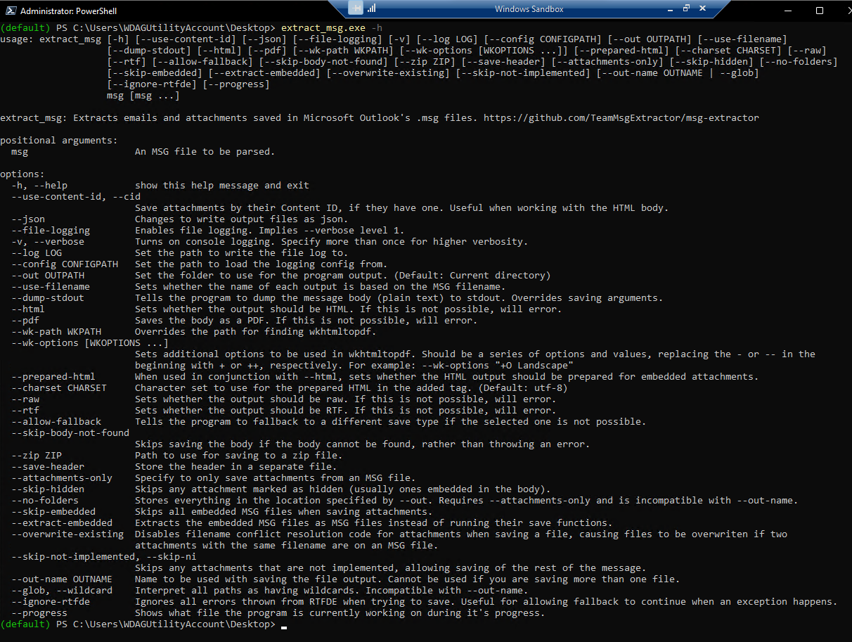 Help for extract_msg